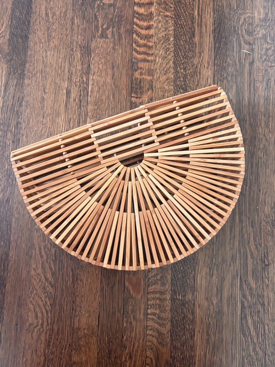 cult gaia Handbags - cult gaia Natural Bamboo Ark Large Clutch